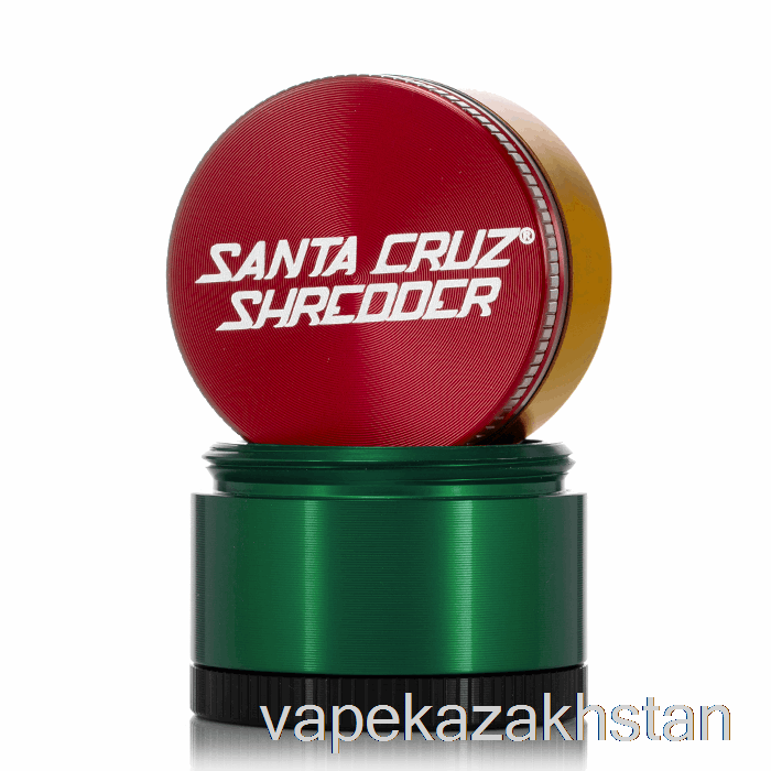 Vape Smoke Santa Cruz Shredder 1.6inch Small 4-Piece Grinder Rasta (40mm)